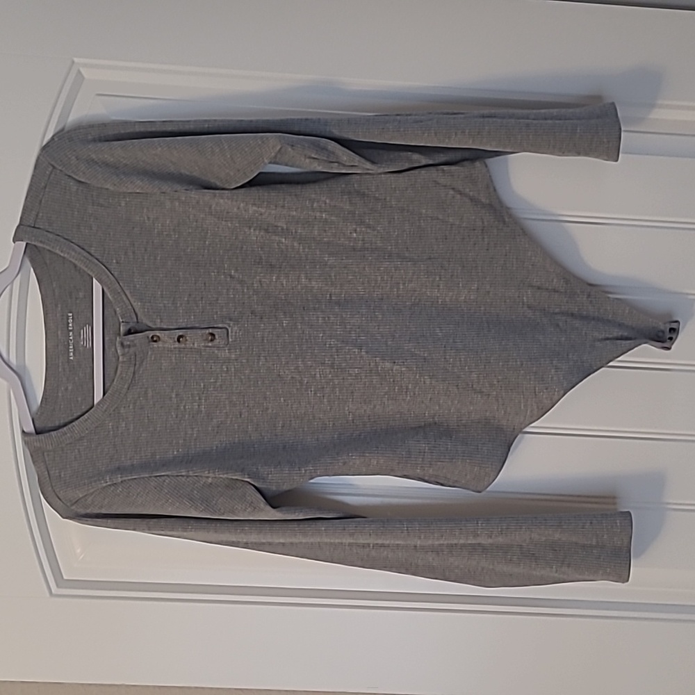 Ribbed Henley bodysuit